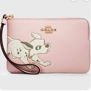 Coach Pink Dalmatian Wristlet Limited Edition